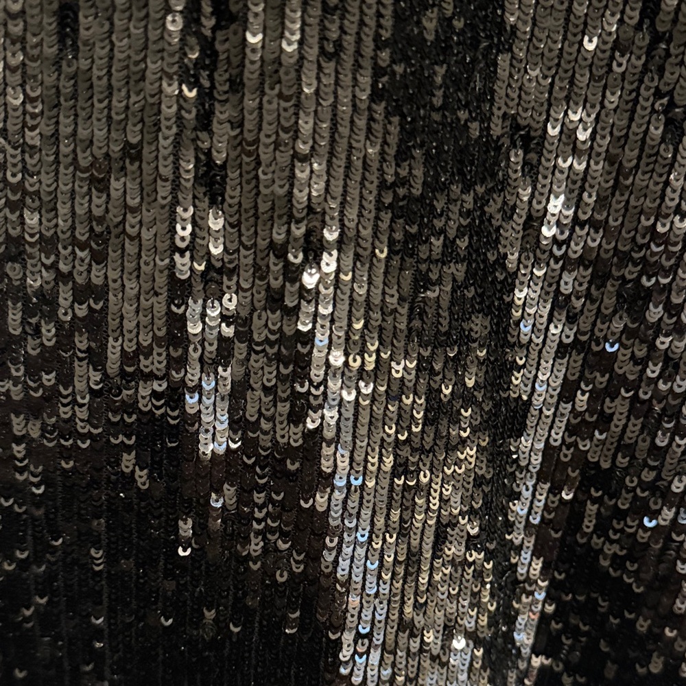 Express Black Sequin Cropped Pants - image 3